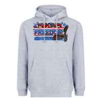 Heather Grey long live freedom Heavyweight Hoodie - Zillion Design Studio