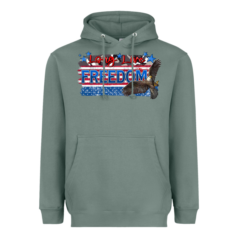 Long Live Freedom Heavyweight Hoodie by Zillion Design Studio | Teevron
