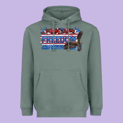 Long Live Freedom Heavyweight Hoodie Designed By Zillion Design Studio