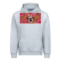 Heather Grey easter heifer with bunny ears and glasses license plate Urban Hoodie - Artiststas