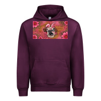 Mauve Wine easter heifer with bunny ears and glasses license plate Urban Hoodie - Artiststas