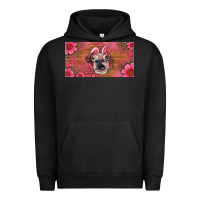 Pigment Black easter heifer with bunny ears and glasses license plate Urban Hoodie - Artiststas
