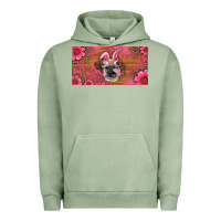 Pigment Oil Green easter heifer with bunny ears and glasses license plate Urban Hoodie - Artiststas