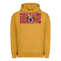 Pigment Peanut Butter easter heifer with bunny ears and glasses license plate Urban Hoodie - Artiststas