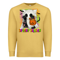 Antique Gold Spooky Season Ghost Cat Premium Sweatshirt - texasbilliewilder