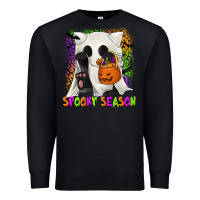Black Spooky Season Ghost Cat Premium Sweatshirt - texasbilliewilder