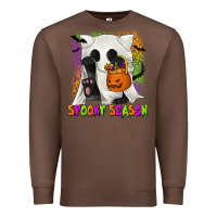 Chestnut Spooky Season Ghost Cat Premium Sweatshirt - texasbilliewilder