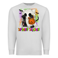 Dove Grey Spooky Season Ghost Cat Premium Sweatshirt - texasbilliewilder
