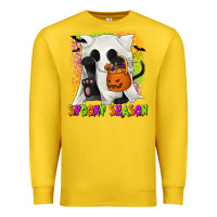 Lemon Spooky Season Ghost Cat Premium Sweatshirt - texasbilliewilder