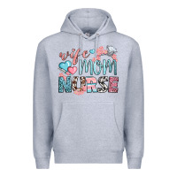 Heather Grey wife mom nurse Premium Hoodie - BundleAndBundleShop