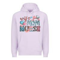 Lilac wife mom nurse Premium Hoodie - BundleAndBundleShop