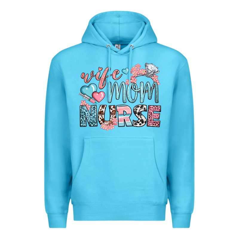 Wife Mom Nurse Premium Hoodie by BundleAndBundleShop | Teevron
