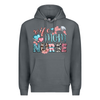 Rock wife mom nurse Premium Hoodie - BundleAndBundleShop
