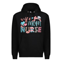 Black wife mom nurse Premium Hoodie - BundleAndBundleShop