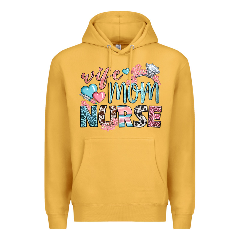 Wife Mom Nurse Premium Hoodie by BundleAndBundleShop | Teevron