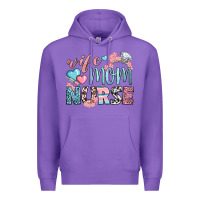 Purple wife mom nurse Premium Hoodie - BundleAndBundleShop