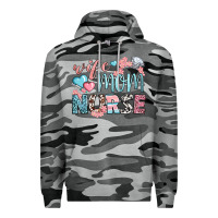 Slate Camo wife mom nurse Premium Hoodie - BundleAndBundleShop