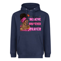 Navy afro woman bun and religion faith prayer Heavyweight Hoodie - texasbilliewilder