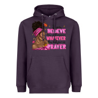 Plum afro woman bun and religion faith prayer Heavyweight Hoodie - texasbilliewilder
