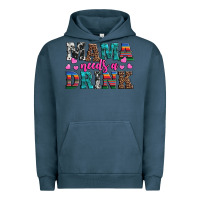 Pigment Midnight Navy western mama needs a drink Urban Hoodie - Artiststas