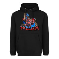 Black freedom rock hand Heavyweight Hoodie - Zillion Design Studio