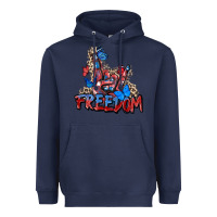 Navy freedom rock hand Heavyweight Hoodie - Zillion Design Studio