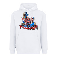 White freedom rock hand Heavyweight Hoodie - Zillion Design Studio