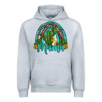 Heather Grey western cactus and sunflower mama rainbow Urban Hoodie - Artiststas