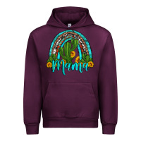 Mauve Wine western cactus and sunflower mama rainbow Urban Hoodie - Artiststas