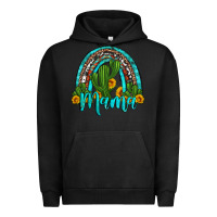 Pigment Black western cactus and sunflower mama rainbow Urban Hoodie - Artiststas