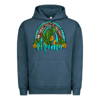 Pigment Midnight Navy western cactus and sunflower mama rainbow Urban Hoodie - Artiststas