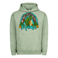 Pigment Oil Green western cactus and sunflower mama rainbow Urban Hoodie - Artiststas