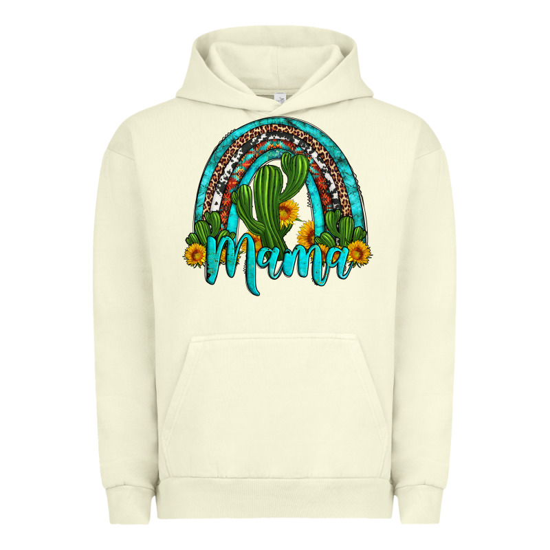 Western Cactus And Sunflower Mama Rainbow Urban Hoodie by Artiststas | Teevron
