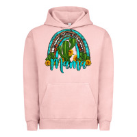 Pigment Salmon western cactus and sunflower mama rainbow Urban Hoodie - Artiststas