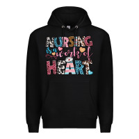 Black nursing is a work of heart Premium Hoodie - BundleAndBundleShop