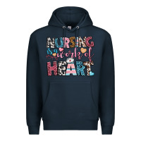 Navy nursing is a work of heart Premium Hoodie - BundleAndBundleShop