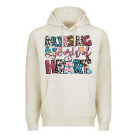 Oatmeal Heather nursing is a work of heart Premium Hoodie - BundleAndBundleShop