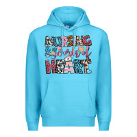 Ocean Blue nursing is a work of heart Premium Hoodie - BundleAndBundleShop