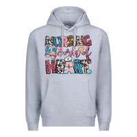 Heather Grey nursing is a work of heart Premium Hoodie - BundleAndBundleShop