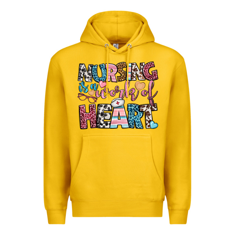 Nursing Is A Work Of Heart Premium Hoodie by BundleAndBundleShop | Teevron