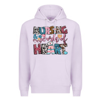 Lilac nursing is a work of heart Premium Hoodie - BundleAndBundleShop