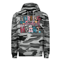 Slate Camo nursing is a work of heart Premium Hoodie - BundleAndBundleShop