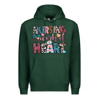 Sports Green nursing is a work of heart Premium Hoodie - BundleAndBundleShop