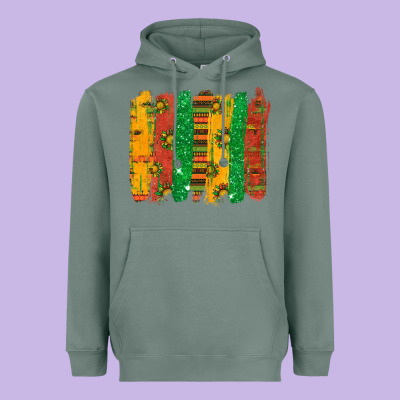 Heavyweight Hoodie black history brushstroke