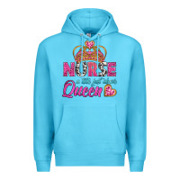 Ocean Blue nurse a title just above queen Premium Hoodie - BundleAndBundleShop