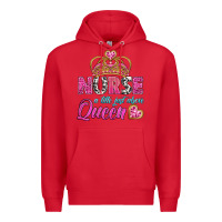 Red nurse a title just above queen Premium Hoodie - BundleAndBundleShop