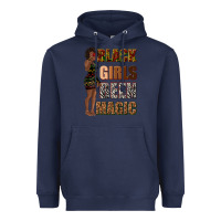 Navy black girls been magic Heavyweight Hoodie - texasbilliewilder