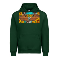 Forest Green longhorn bull skull license plate Urban Hoodie - Artiststas