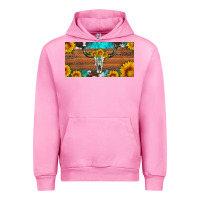 Fuchsia Pink longhorn bull skull license plate Urban Hoodie - Artiststas