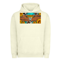 Pigment Pistachio longhorn bull skull license plate Urban Hoodie - Artiststas